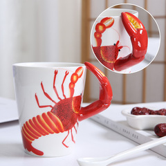 Creative 3D Animal Mugs Student Office Drinking Ceramic Cups Tourist Souvenirs with Handles