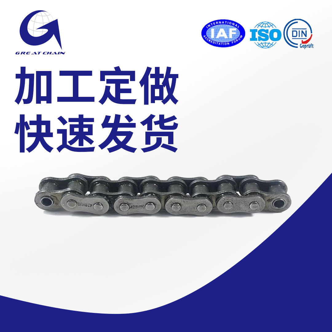 428HUO油封套链链盘链条 镀铜油封圈链条 油封圈链条厂家