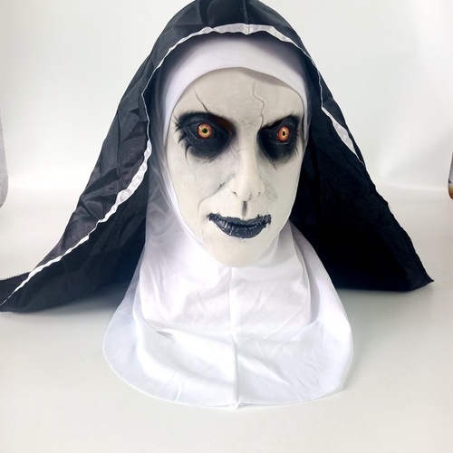 The Conjuring 2 Nun Mask Halloween Horror Makeup Mask Tricky Ghost Face Horror Scary Latex Hood Nun