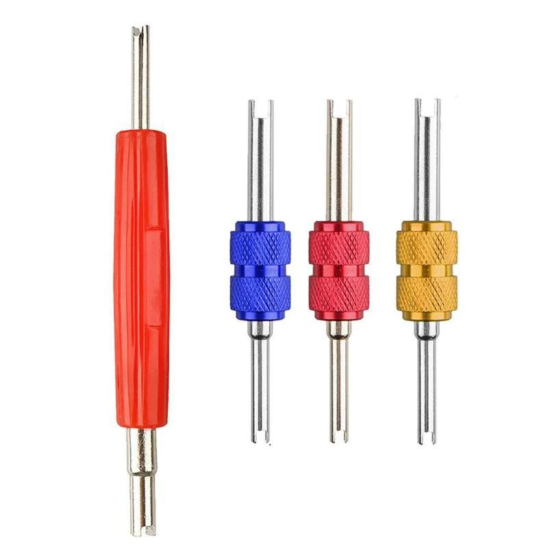 Ключ для сердечника клапана, автомобильный Кондиционер, ключ для сердечника клапана, комплект из 4 предметов