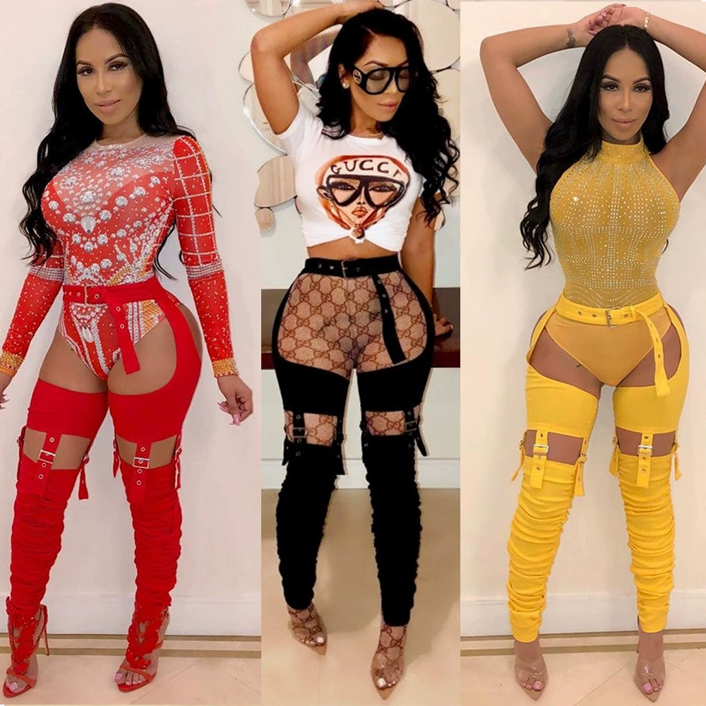 B9151 Уникальные сексуальные брюки с поясом Amazon в европейском и американском стиле с металлической пряжкой, неровными складками, облегающие брюки.