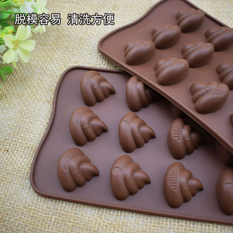 Силиконовая форма для fondant, 15- ячеек форма для шоколада/желатина, гибкая anti-прилипшая 22×11×2 см