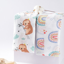 kangobaby muslin新生婴儿竹棉抱被襁褓包巾浴巾夏薄baby blanket