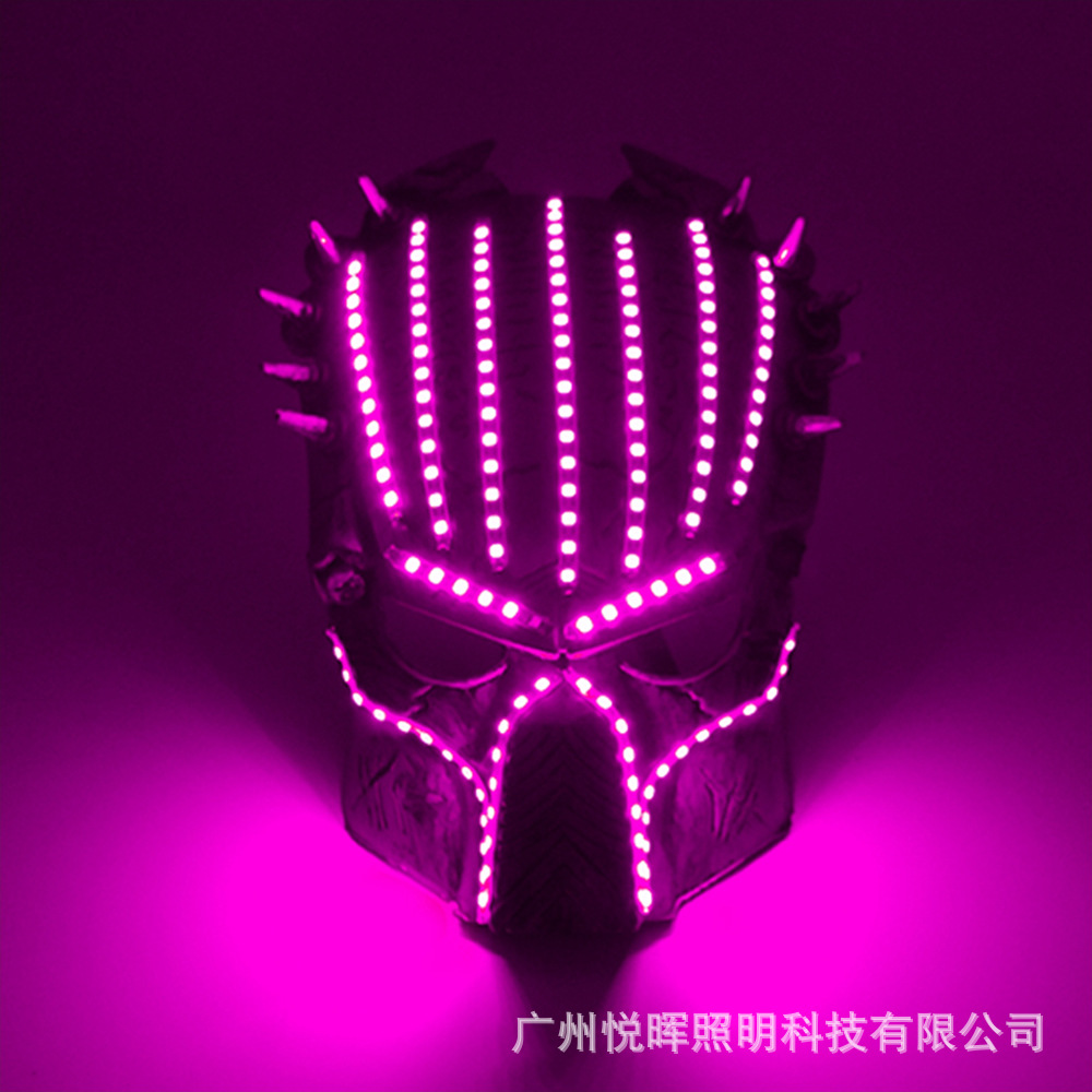 LED hierro Guerrero máscara 5V resaltar película tema rendimiento luminoso apoyos flash máscara luminosa nuevo