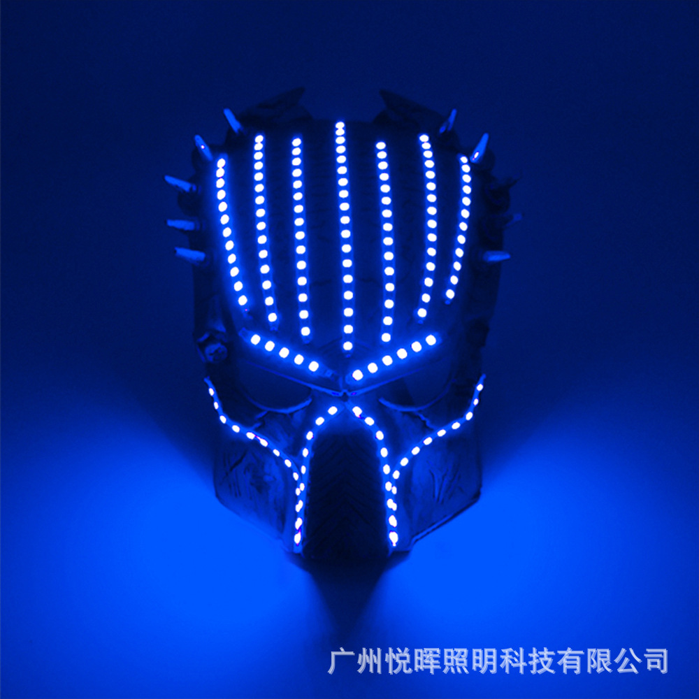 LED hierro Guerrero máscara 5V resaltar película tema rendimiento luminoso apoyos flash máscara luminosa nuevo