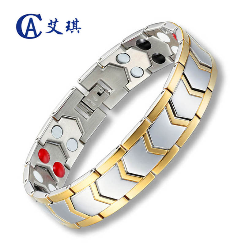 European and American Cross-Border Negative Ion Titanium Steel Bracelet Simple Magnetic Energy Titanium Steel Bracelet Men's Titanium Steel Bracelet Does Not Fade