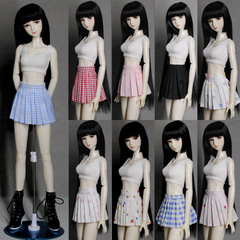 Amazon 3-point BJD Yelloli 60cm Doll Casual Top Pleated Skirt Grid Short Skirt Multiple Options Available