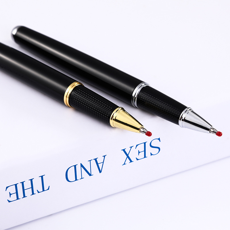 Fábrica en stock pluma de firma de metal publicidad pluma de gel Impresión logotipo reunión de negocios pluma de cuentas de regalo de alta gama