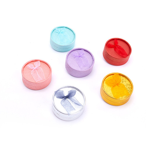 Butterfly knot round jewelry box necklace box bracelet box accessory packaging box earring earring jewelry packaging box
