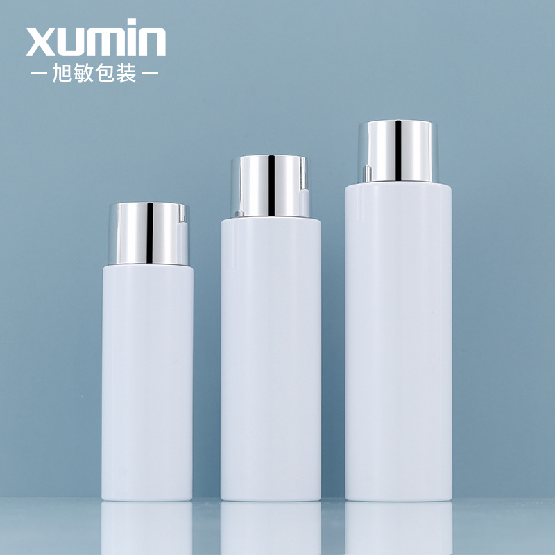 100ml de plástico blanco puro botella de rocío 150-200mlpet botella de tóner cosmética sub-botella Xumin embalaje