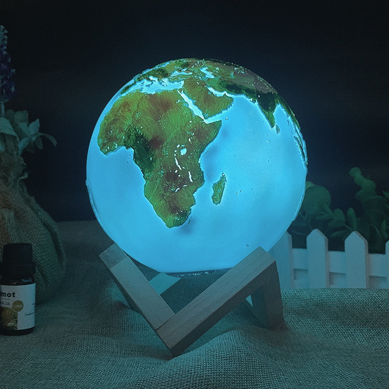 Factory supply USB lamp charging 3d painted Earth lamp Pat 16 color remote control creative desk lamp led night light Factory supply USB lamp charging 3d painted Earth lamp Pat 16 color remote control creative desk lamp led night light