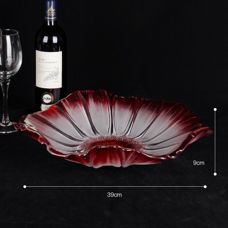 빨강 과일 접시 대 (6/상자)