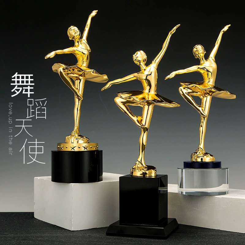Dance Angel Trophy металлический трофей танцевальный конкурс награда поставляет детский маленький золотой человек Кубок Ангела