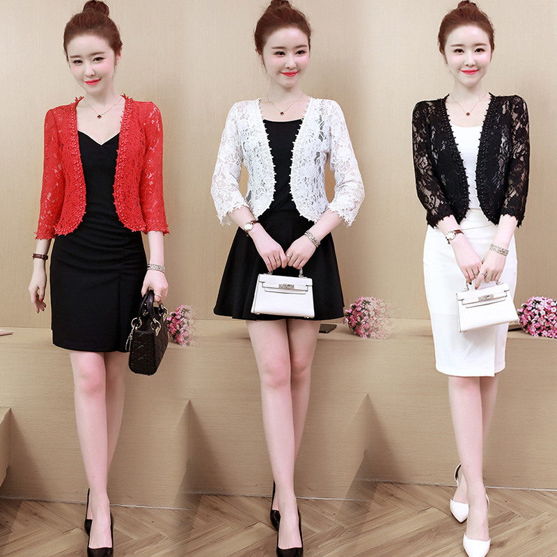 Autumn lace short cardigan
