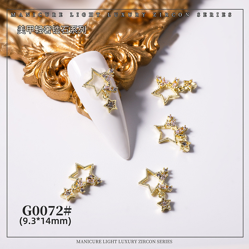 Celebridad en línea LZ clavo perla arco joyería cadena términos Shell Starfish tridimensional colgante lujo metal ZIRCON diamante