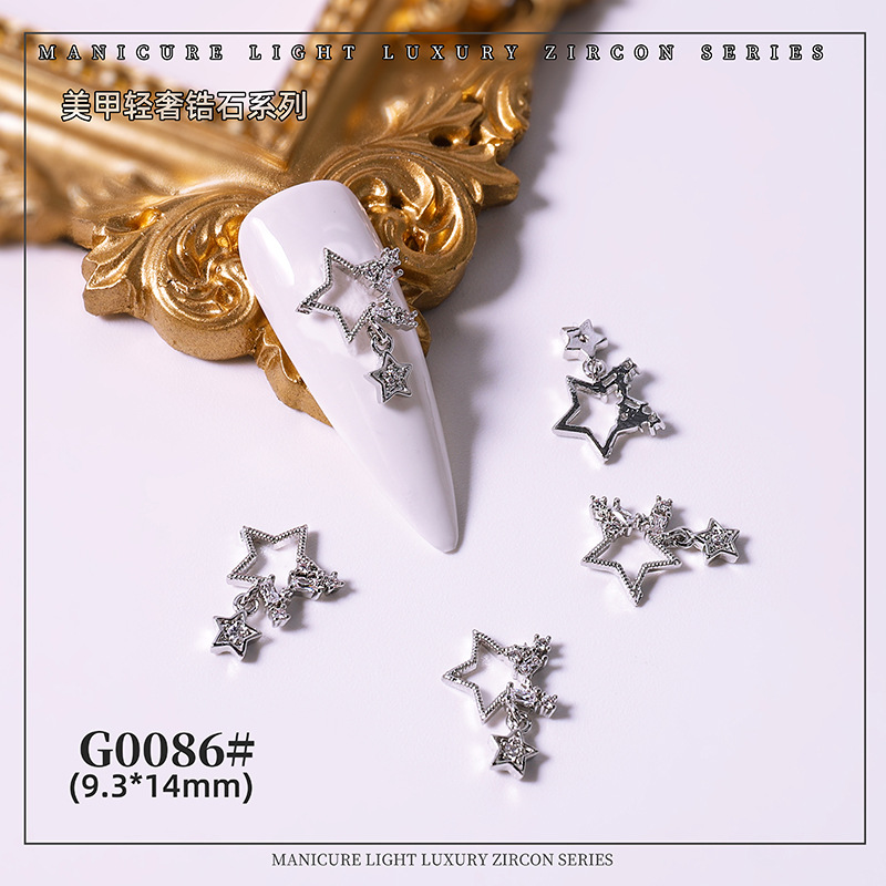 Celebridad en línea LZ clavo perla arco joyería cadena términos Shell Starfish tridimensional colgante lujo metal ZIRCON diamante