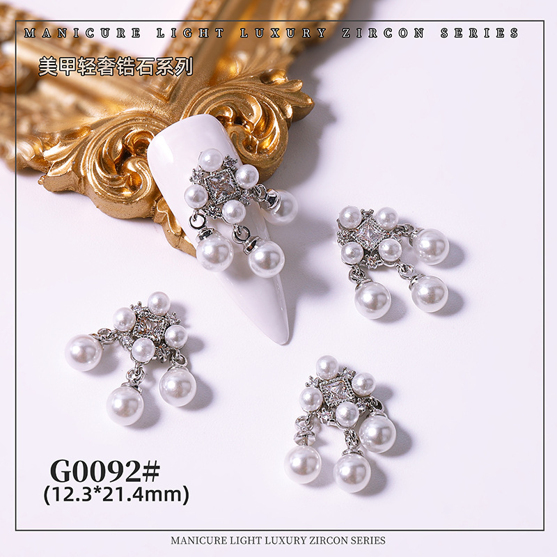 Celebridad en línea LZ clavo perla arco joyería cadena términos Shell Starfish tridimensional colgante lujo metal ZIRCON diamante