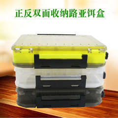 Double-sided drainage hole wood shrimp box lure box soft and hard bait storage fishing gear accessories three colors