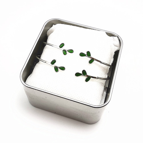 Factory Direct Supply Korean Style Fashion and Elegant Leaf Open Bracelet, Simple and Fresh Leaf Bracelet, Watch Accessory Batch