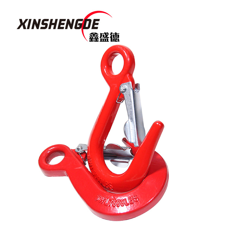 合金钢宽嘴钩 环眼大开口宽嘴吊钩 行车吊车挂钩链条钩 5000磅