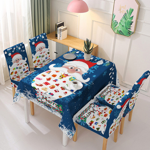 Source manufacturer Christmas tablecloth chair cover decoration elastic one-piece chair cover cover absorbent tablecloth can be customized with pattern