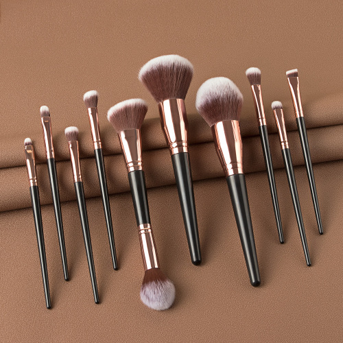 15 pieces giant makeup brush set, champagne gold, 7 pieces, 10 pieces, 15 pieces champagne gold makeup brushes