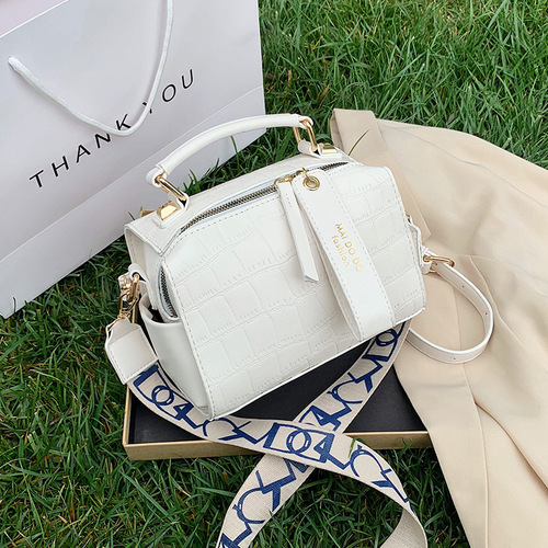 包包小众设计2024新款潮韩版高级质感宽肩带手提斜挎包时尚枕头包