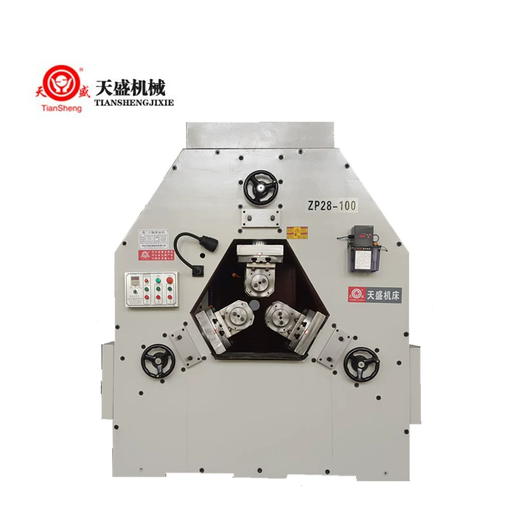 Тип Tiansheng ZP28-100, полностью автоматический валик для проволоки с ЧПУ, стальной зубчатый валик с прямой резьбой, трехосный станок для накатки