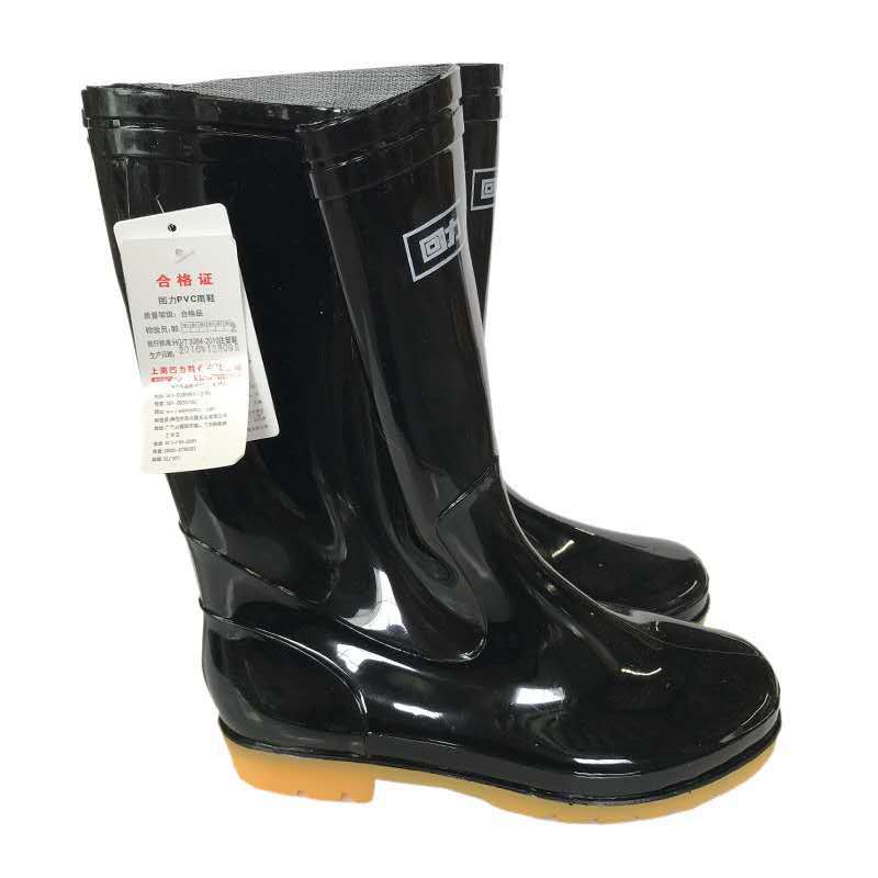牛筋底防滑防回力雨靴黑色钓鱼靴807高筒 回力雨鞋