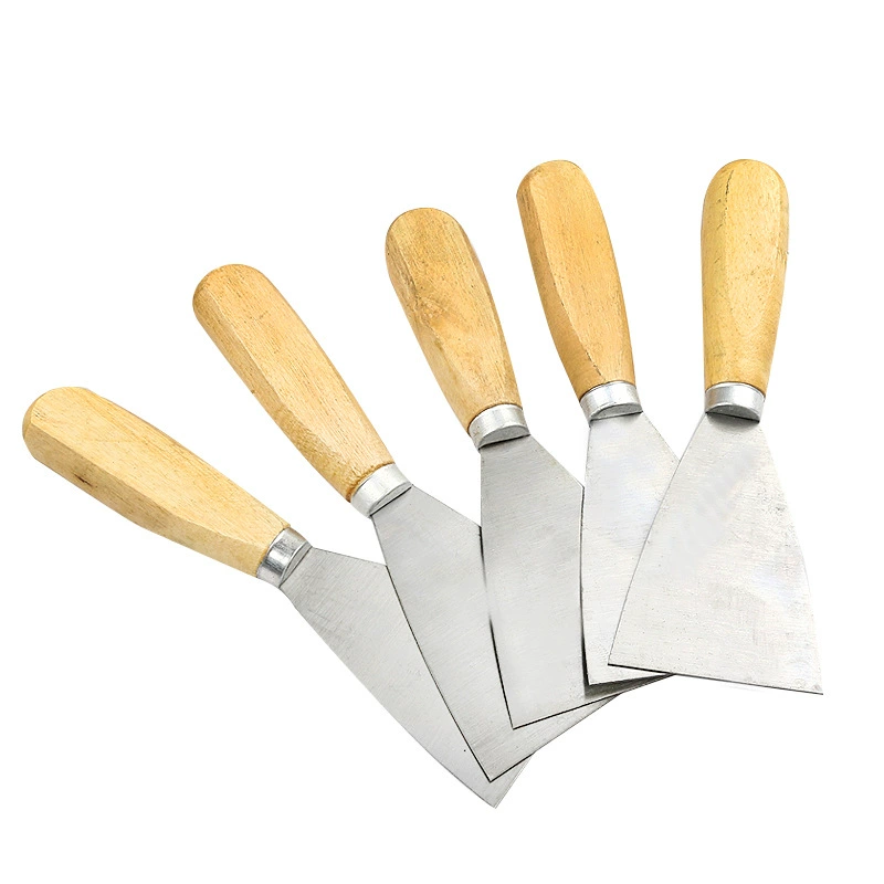 Оптовая двухцветная ручка из нержавеющей стали шпатель пластиковая ручка Лопата нож партия нож деревянная ручка двойной зажим лопата с зеркальной полировкой