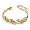 Fashionable metal diamond, accessory, golden jewelry, bracelet, European style, city style, diamond encrusted, wholesale