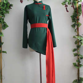 蒙古族舞蹈服蒙古袍女短款成人少数民族演出服鸿雁舞舞台表演服装