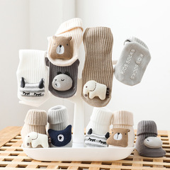 Spring and Autumn Newborn Three-dimensional Cartoon Doll Baby Socks Dispensing Anti-slip Loose Mouth Baby Socks Children's Floor Socks