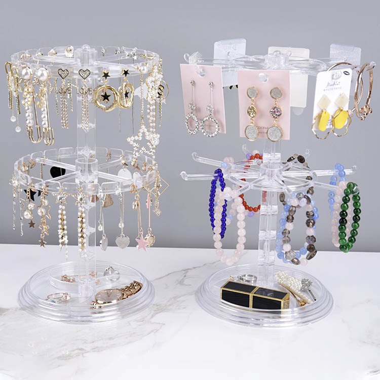 Multi-Layer Rotating Earring Storage Rack Women's Earring Display Rack Organizer Bracelet Necklace Small Jewelry Rack Hair Band Jewelry Tray Multi-Layer Rotating Earring Storage Rack Women's Earring Display Rack Organizer Bracelet Necklace Small Jewelry Rack Hair Band Jewelry Tray