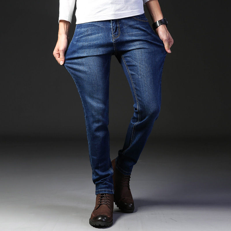 Men's Slim Fit Straight-Leg Jeans with Stretch, Classic and Stylish, Suitable for All Seasons Men's Slim Fit Straight-Leg Jeans with Stretch, Classic and Stylish, Suitable for All Seasons