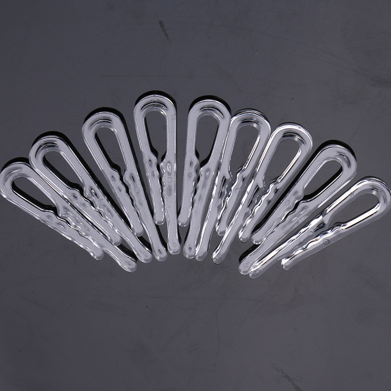 厂家直销 衬衫塑料透明夹扣 衬衣夹子 服装透明胶夹 服饰辅料配件