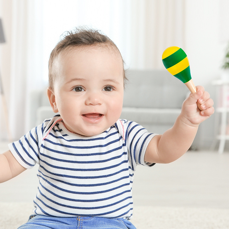 Bebé martillo de arena educación temprana para niños Música Instrumento de percusión Bola de arena sonajero para niños agarrando persiguiendo Viendo y escuchando juguetes de entrenamiento