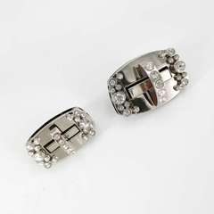 New leather bag with diamond trapezoid clasp, water diamond clasp accessories