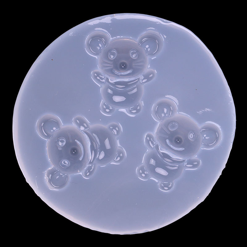 Espejo ratón unicornio forma epoxi molde de silicona creativo DIY teléfono móvil Shell parche llavero accesorios Decoración