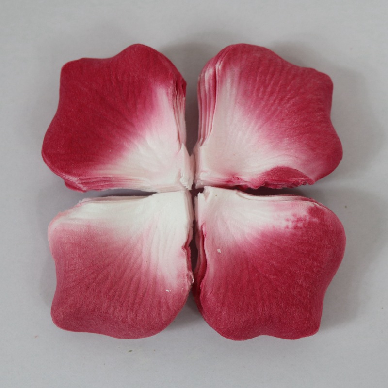 En stock al por mayor simulación pétalos de rosa mano-tirar flor boda habitación boda cama vacaciones decoración no tejido pétalos 144 piezas/bolsa