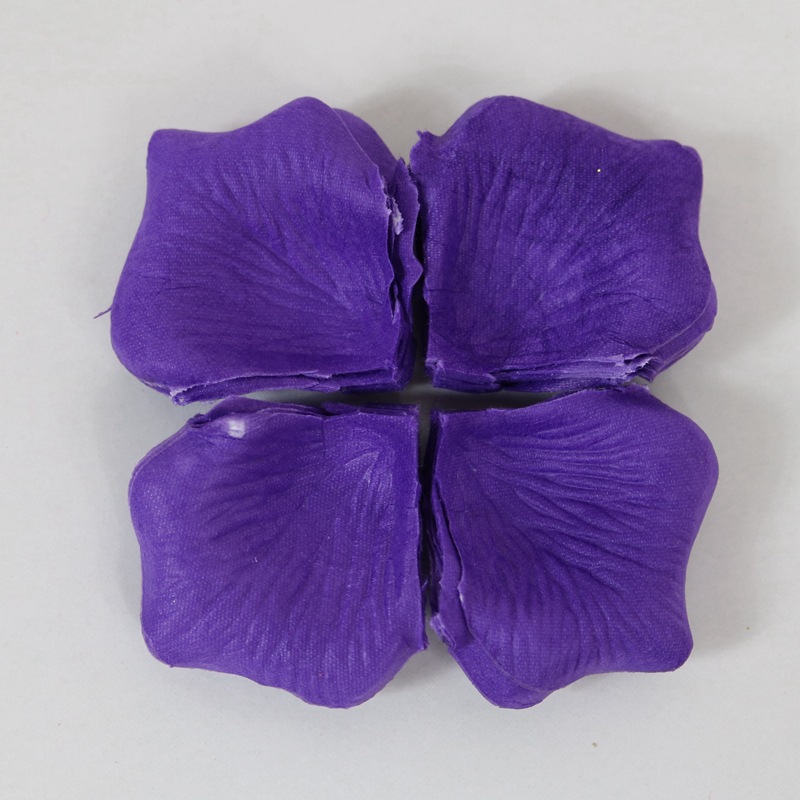 En stock al por mayor simulación pétalos de rosa mano-tirar flor boda habitación boda cama vacaciones decoración no tejido pétalos 144 piezas/bolsa