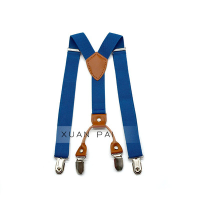 Manufactor Direct selling fashion Solid Boy girl Suspenders children 2.5cm straps baby Trouser clip