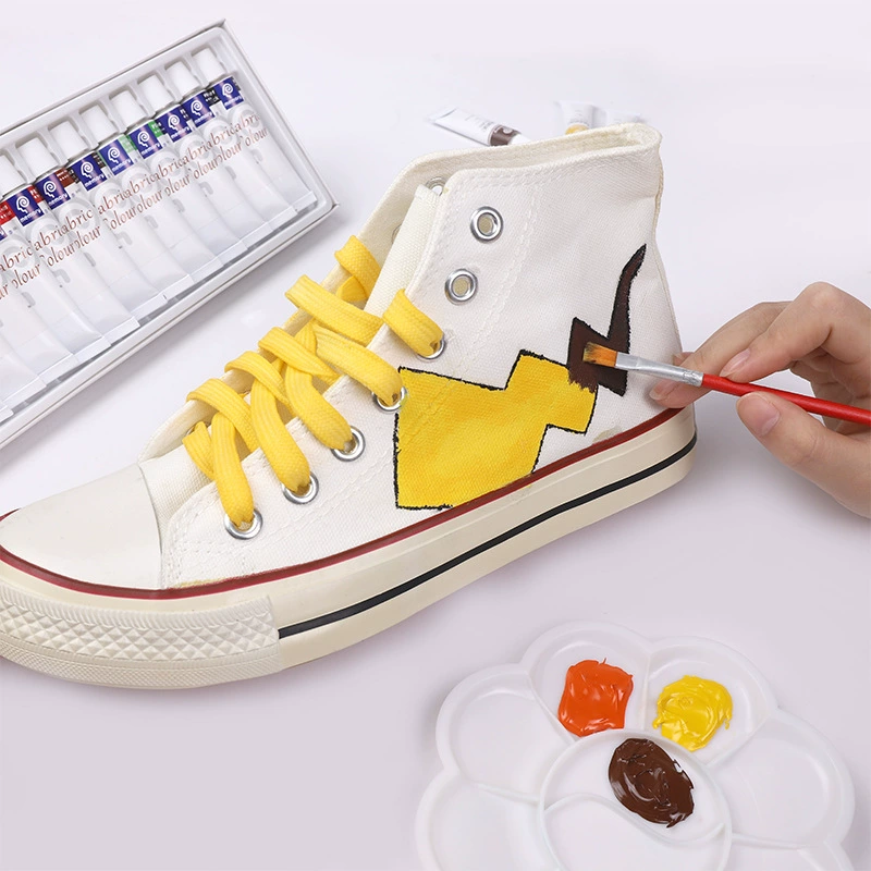 Textile pigment set, wholesale, 12 colors, 6 ml, 12 ml, hand painting