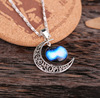 Necklace, starry sky, “Frozen”, with gem