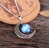 Necklace, starry sky, “Frozen”, with gem