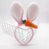 Pink plus white rabbit plus embroidered radish
