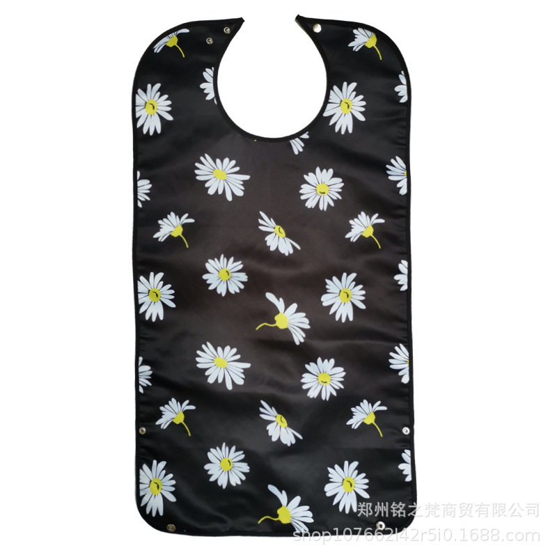 Suministro transfronterizo babero de ancianos babero de alimentación de doble capa a prueba de agua fabricante de impresión en stock