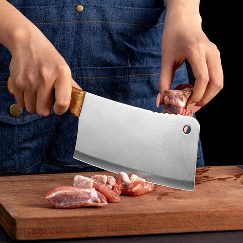 Stainless steel chef knife for kitchen, cutting, chopping, vendor product, home use, bone cutting, slicing knife, stall supply