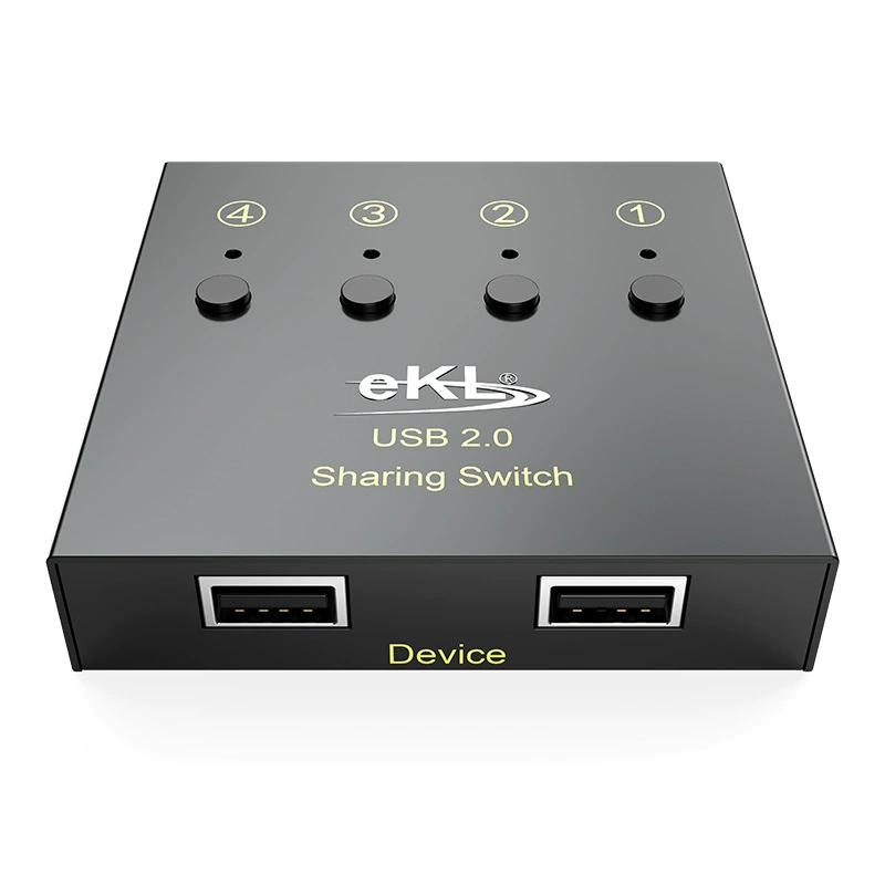 eKL 04U USB-хаб принтера 4-порта автоматическое совместное использование нескольких компьютеров 4-в-1/2-выхода переключатель