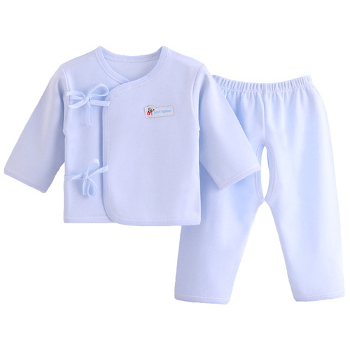 Baby clothes, newborn pure cotton underwear set, newborn baby monk clothes, two-piece close-fitting set, thin pajamas